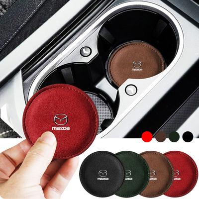 Car Styling Water Cup Pad Groove Coaster Auto Non-slip Mat Car Goods for Mazda 3 6 Atenza Axela Demio CX3 CX5 MP MS RX8 MX5 MS FF25