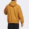 Adidas Essential Utility Windbreaker Jacket with Print Logo and Zip Hood Men Outerwear Brown HN9034