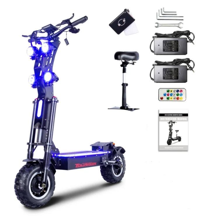 Upgraded Al-Alloy NFC Electric Scooter Smart Control 72V 50A 10000W 13 Inch Off-road/City Tyre Speed 120KM/H Elektro Scooter