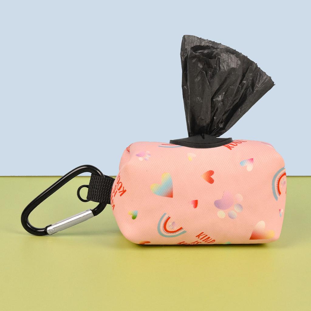 Convenient Pet Poop Bags Holder Fashion Print Zippered Dog Poop Bag Holder for Outdoor Pet Walking Running Clean Supply