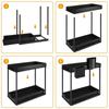 2 Tier Under Sink Storage Kitchen Organiser Sliding Storage Under Sink shelf Multi-Purpose Organisation Bottom Slide Out Basket