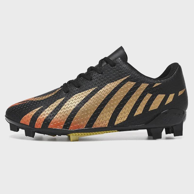 Youth Low-Top Long Spikes Leather Football Shoes