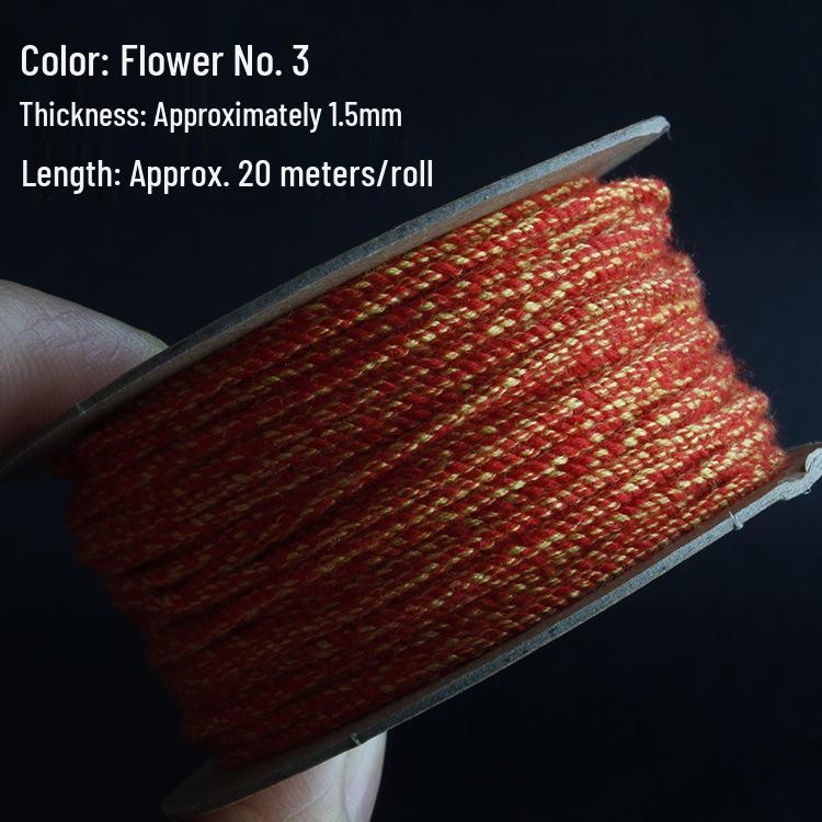 Multi-Color Hand-Twisted Cotton Rope for Beading and DIY Projects