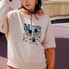 Li-Ning X Disney Joint Fashion Series Printed Half-Zip Crew Neck Sport Sweatshirt Women Sweatshirt Cassava-Apricot AWDR140-3