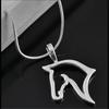 Hollow Horse Head Shaped Pendant Chain Necklace