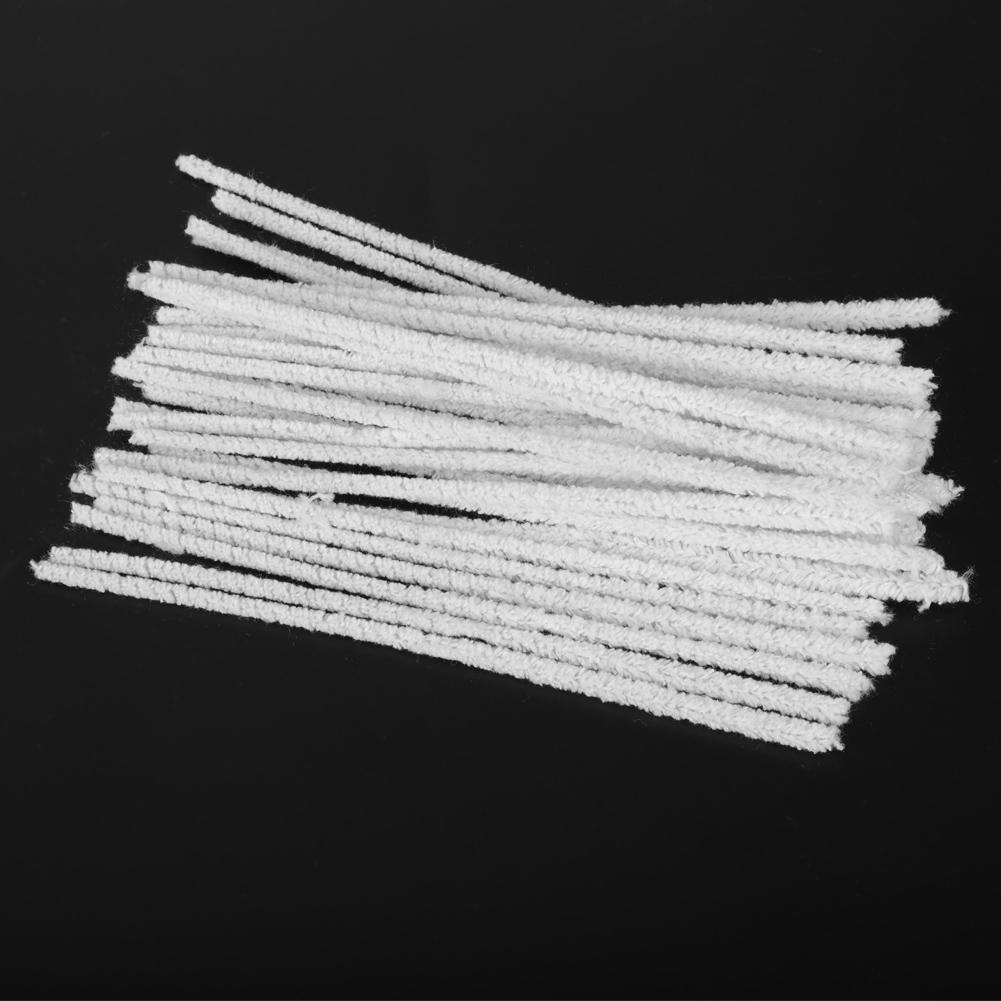 50pcs Pipe Cotton Clners, White Pipe Clners   and Safe Clning Tool for Pipes, Absorb Tar and Condensate
