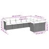 Vidaxl 9-Cz. Garden Furniture Set With Cushions, Grey, Poly Rattan