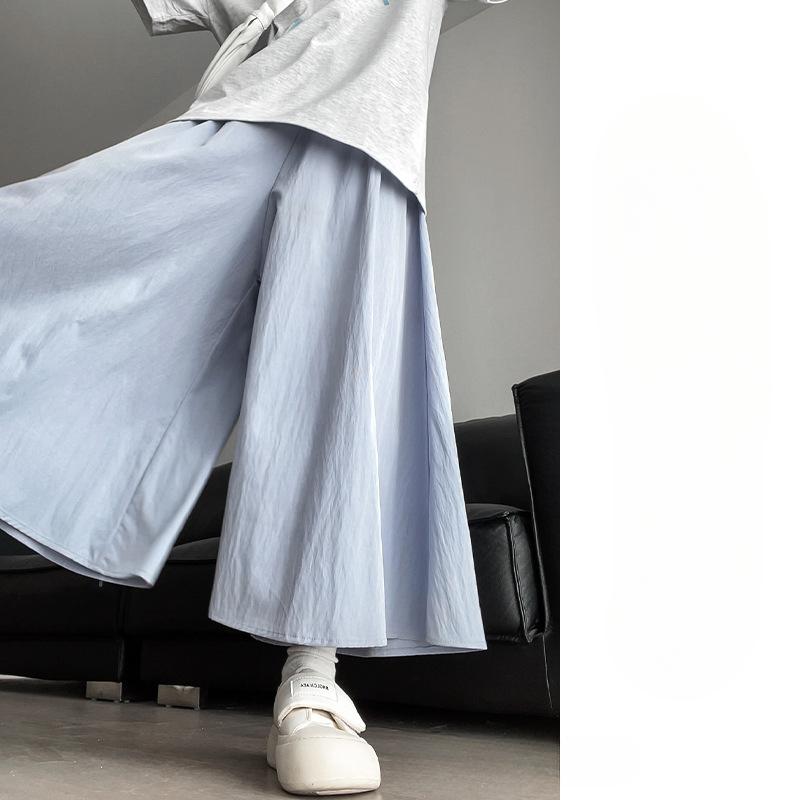 High Waisted Solid Color Casual Women's Long Pleated Wide Leg Pants