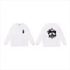 Unisex lässiger übergroßer Rundhals-Pullover mit Schriftzug-Print leichter Baumwoll-Hoodie