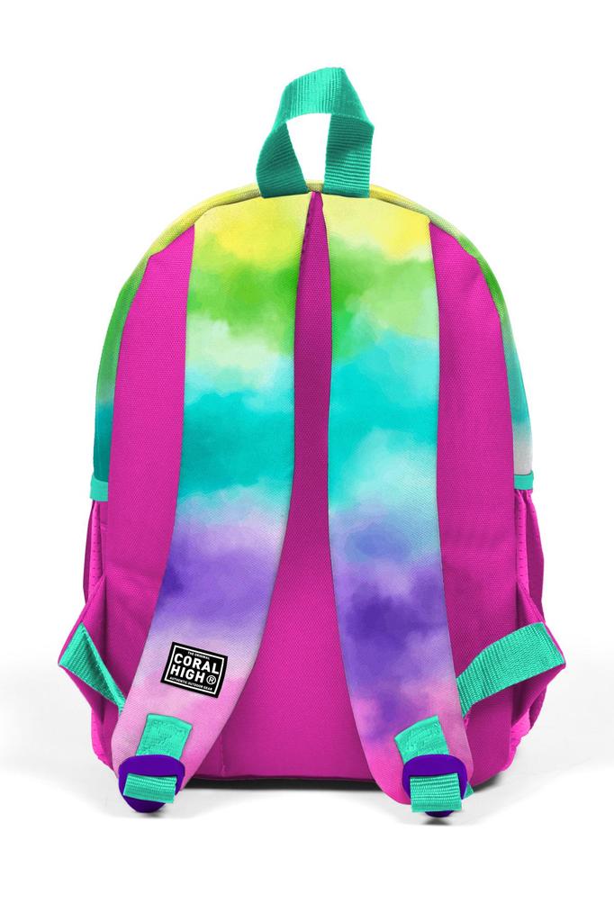 Minik Yuva Rucksack Buntes Batikmuster mit zwei Fächern 23539