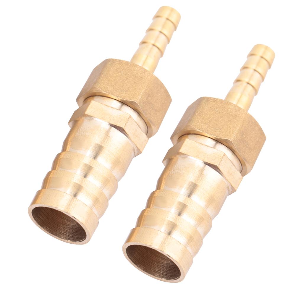 Brass Fitting Hose Barb Tail Reducer Reducing Plug Connector (6mm 16mm 2pcs)