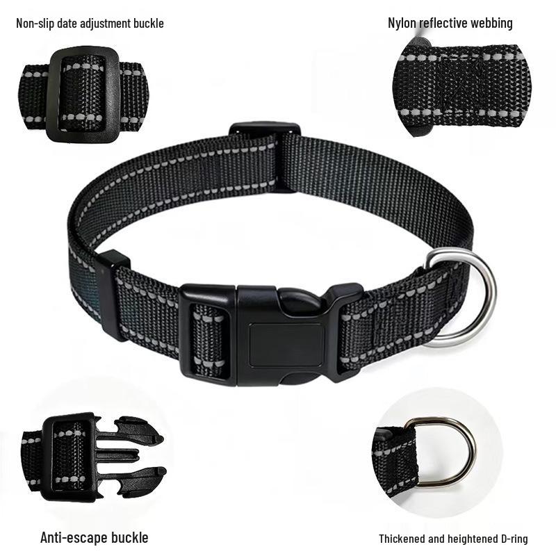 Reflective Anti-Burst Adjustable Collar for Medium/Large Dogs