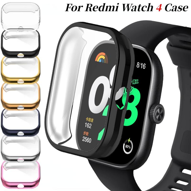 Protector Case For Xiaomi Redmi Watch 4 Screen Soft TPU Full Protector Shell For Redmi Watch 4 Bumper Plated Case Accessories