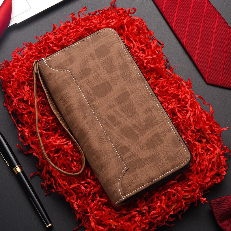 

Men s wallet long zipper change clip large capacity clutch bag multi-function mobile phone bag wallet simple men s handbag