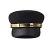 Pu Leather Solid Color Phnom Penh Beret With Curved Brim And Windproof Design For Adults