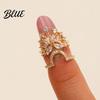 Luxury Nail Jewelry Ring 3D Butterfly Flower Wing Design Detachable