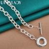 URMYLADY 925 Sterling Silver Round OT Chain 18 Inch Charm Necklace For Women Fashion Jewelry