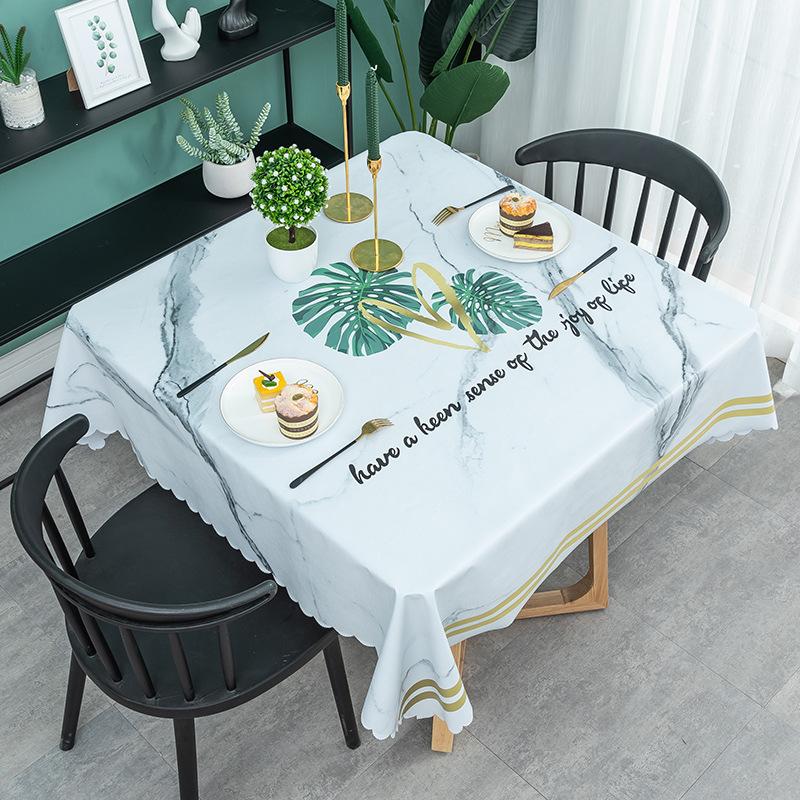 Nordic Square Tablecloth Waterproof, Anti-Scalding And Oil-Proof Pvc Tablecloth Ins Small Fresh Home Internet Celebrity Table Mat