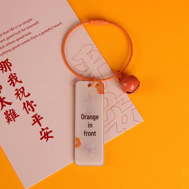 Peach Pendant Keychain - Cute Gift for Couples and Students