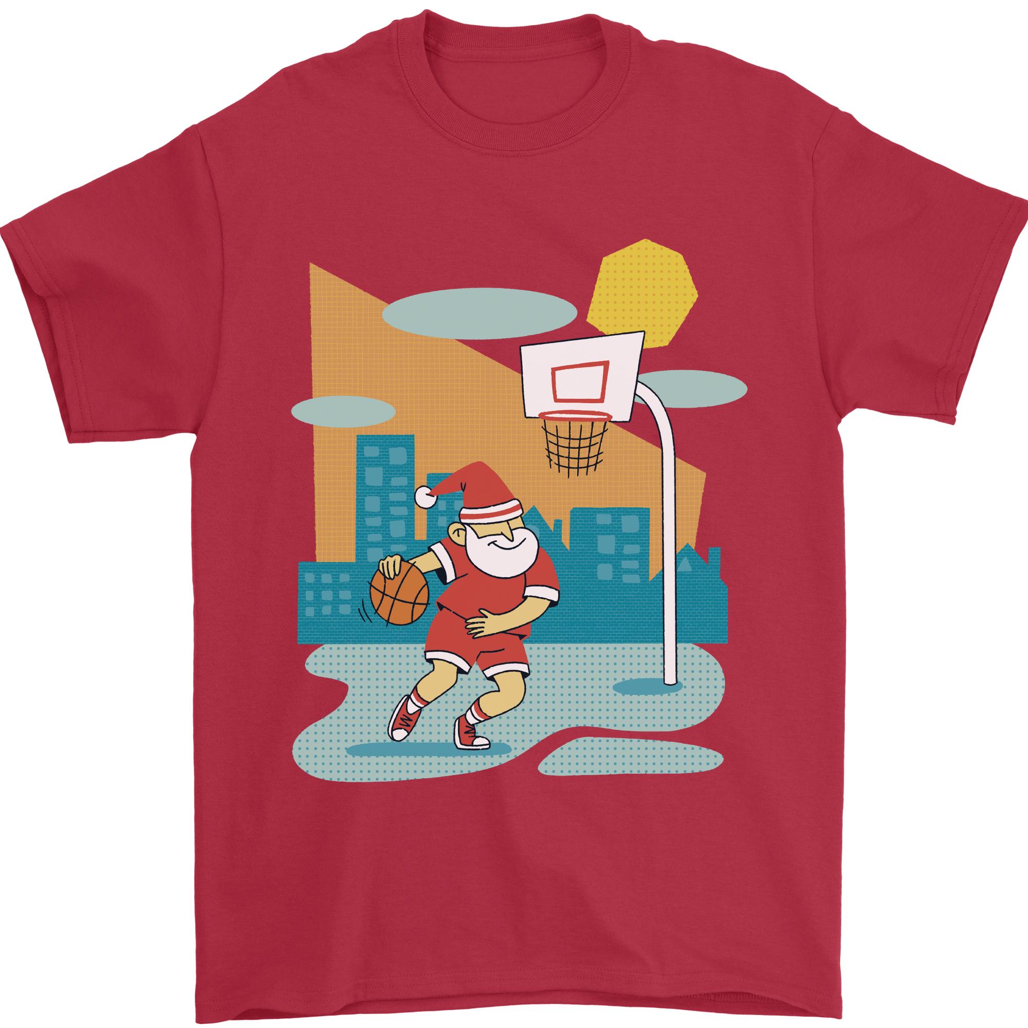 Christmas Santa Playing Basketball Xmas Unisexs TShirt 100 Cotton S