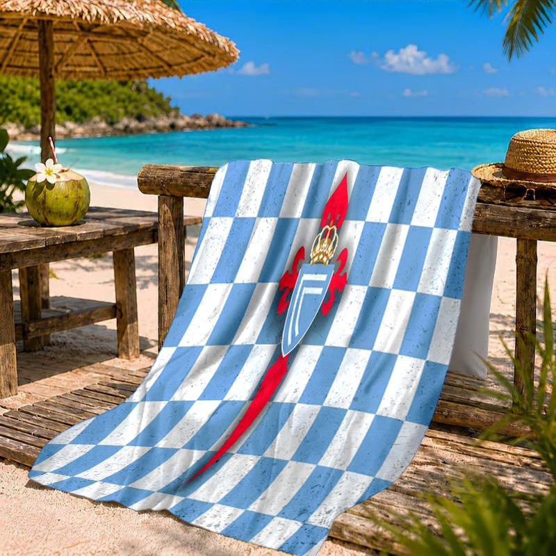 Celta Vigo Crest Beach Towel Microfiber Beach Towel, Lightweight and Quick-Dry, for Summer Travel, Swimming Pool Fan Birthday Gift