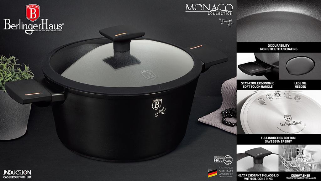 TITANIUM POT 24cm BERLINGER HAUS BH-7087 MONACO