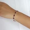 Lab Created Ruby Silver Bracelet, Pure 925 Sterling Silver Handmade Jewelry, Women Silver Bracelet, Gift For Sale Ab0545