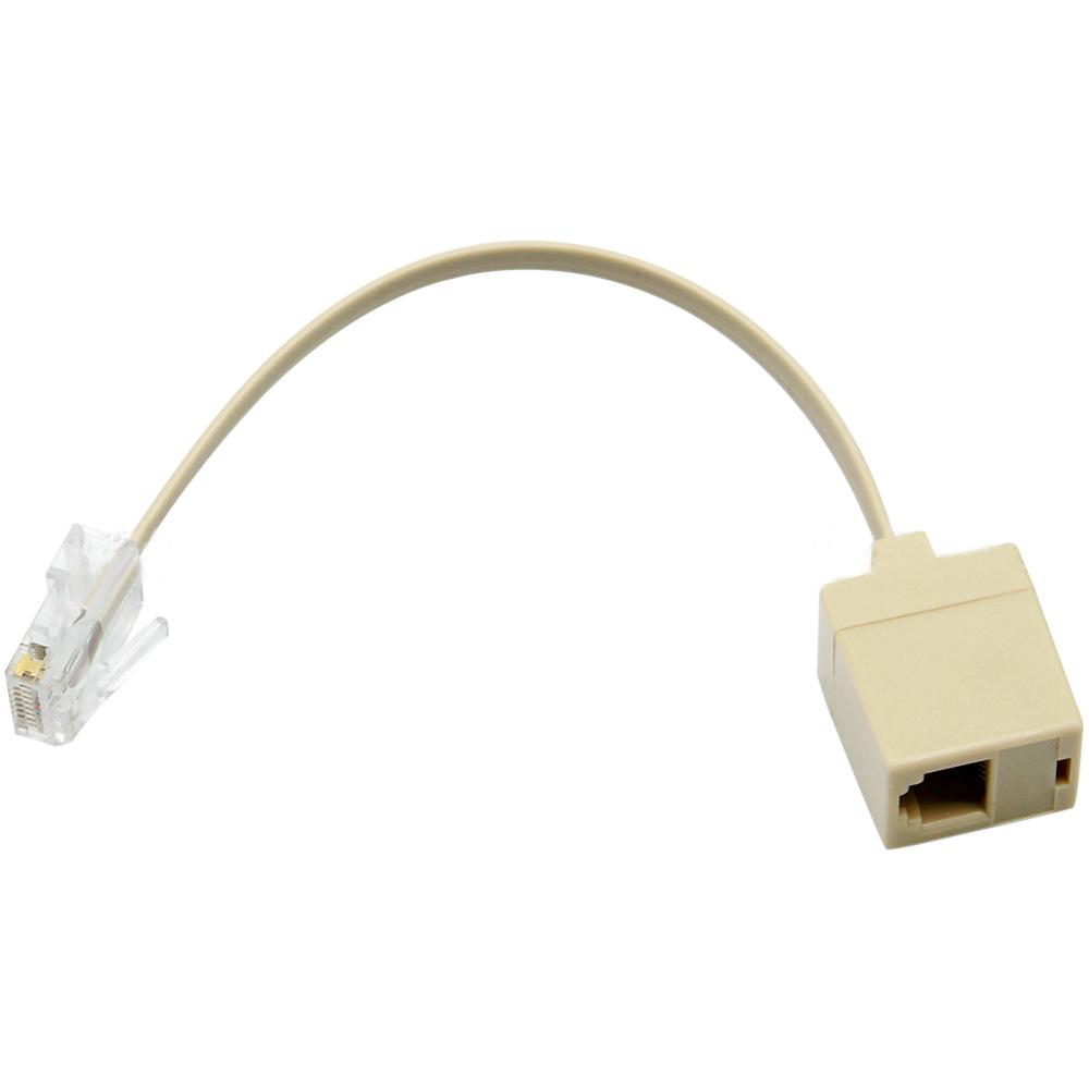 

RJ45 to RJ11 Network Cable Splitter 8PIN to 6P4C Telephone Handset Wire Converter M to F Plug Landline Lan Extend Cord Adapter