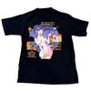 Neon Genesis Evangelion Misato Katsuragi Vintage Cartoon Print Black Cotton Women And Men Comfortable T-shirt