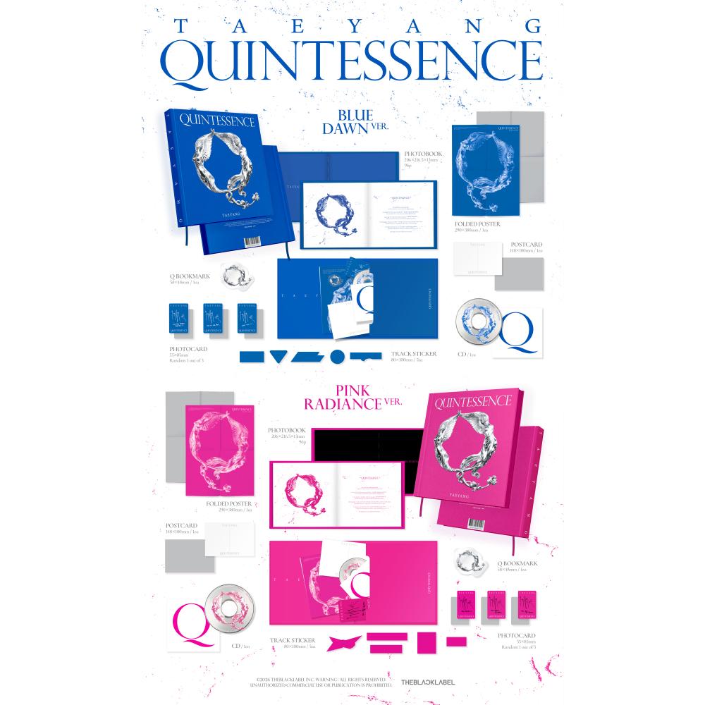 Pre-order TAEYANG QUINTESSENCE Album & YG SELECT POB