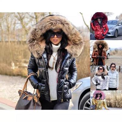 New Autumn and Winter Women's Cotton-padded Jackets, Down-padded Jackets, Short Hooded Women's Large Size Cotton-padded Jackets