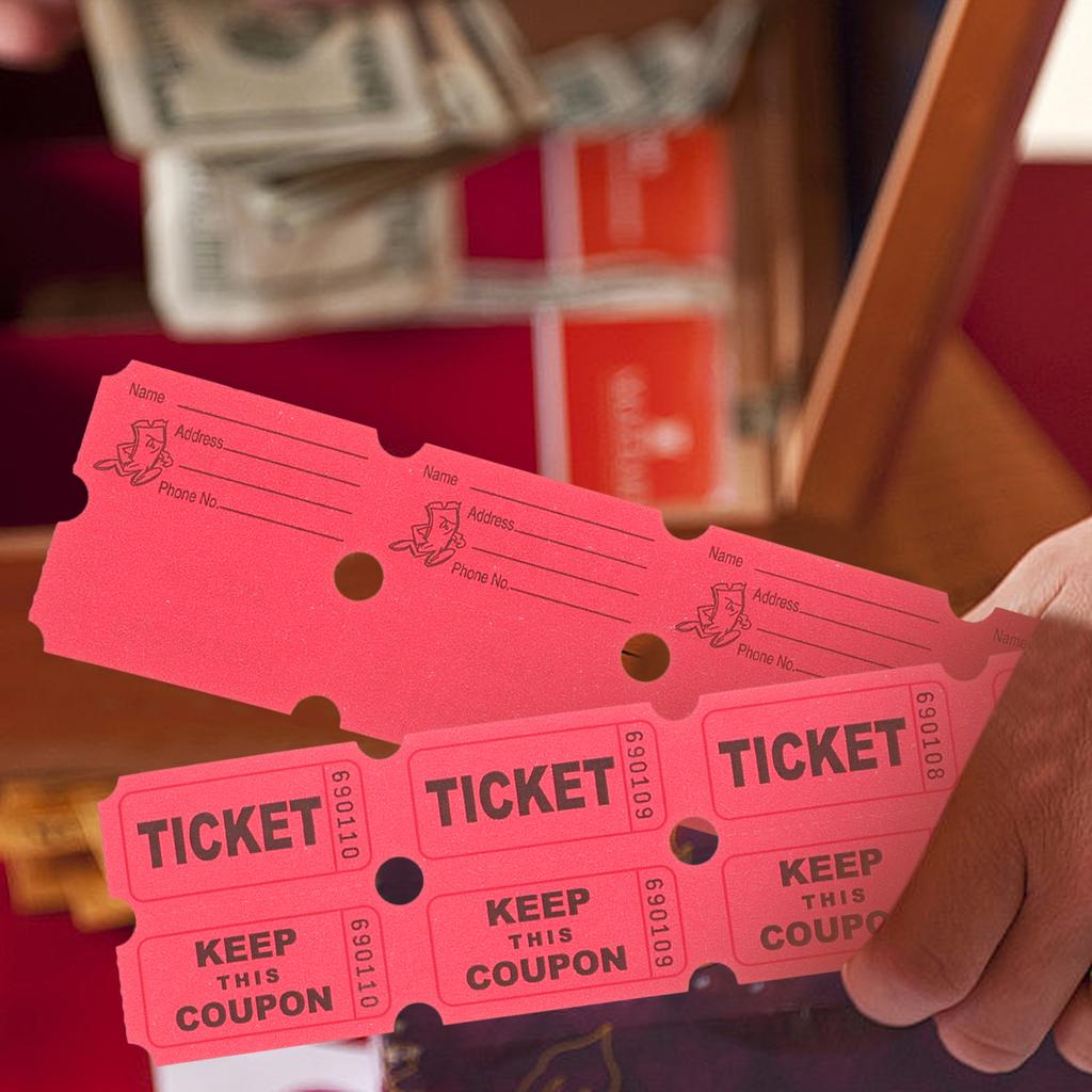 100Pcs Toy Lottery Tickets Raffle Travel Raffle Tickets Carnival Decorations Carnival Decor Circus Paper Tickets Tickets Labels
