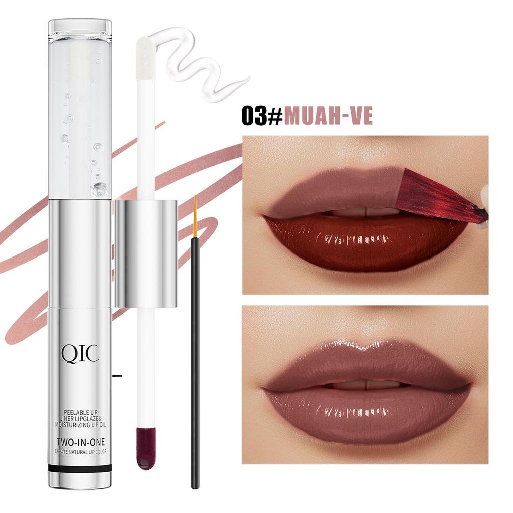 Wasserdichter Lipliner Abziehbarer Tattoo-Lipgloss Langanhaltender Matter Lip Tint Brauner Konturstift Abreißbarer Lippenfleck Kosmetik