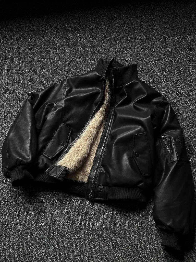 2025 Retro Skórzana Kurtka Pilotka Mountain Eagle - Zimowa Bawełniana Odzież Wierzchnia Męska i Damska