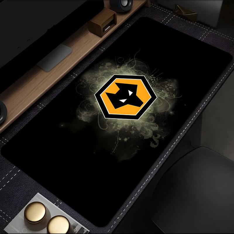 Flammende Wölfe Emblem Wanderer Mauspads, Gummibasis, Mauspads für Gamer und Bürogebrauch, Gaming Schreibtisch , Leicht zu reinigende Matte Weihnachtsgeschenke für Fans