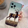 Sika D-Deer Illustration  Phone Case For iPhone 17,16,15,14,13,12,11 Plus,Pro Max,XS,Soft Silicone Black Cover
