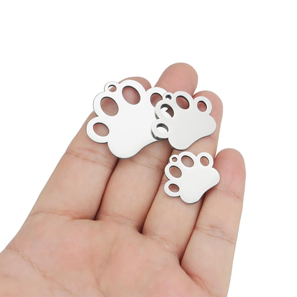 Personalisierter Namens-ID-Anhänger Hohlpfote Anti-Verlust Katzenhalsband Graviertes Personalisierbares Namensschild Haustier DIY Zubehör