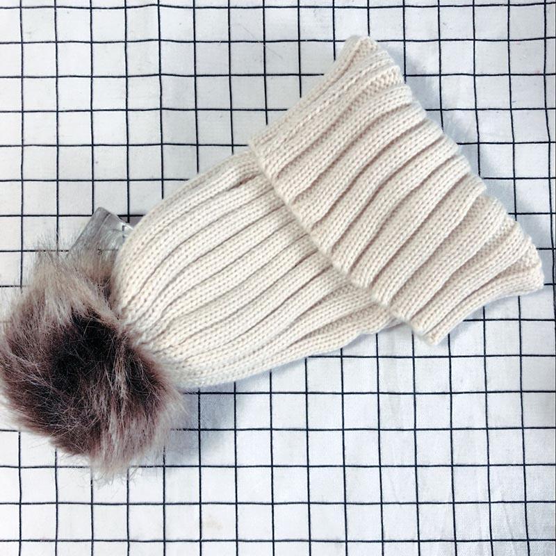 Cozy Womens Winter Hat With Fluffy Pom-pom And Stylish Folded Cuff Design