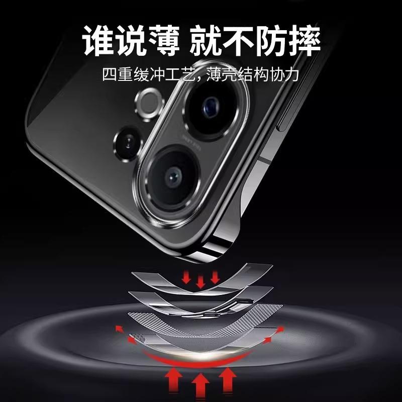 Applicable to vivos11 mobile phone case electroplating transparent borderless S11ProMini ultra-thin anti-drop protective case
