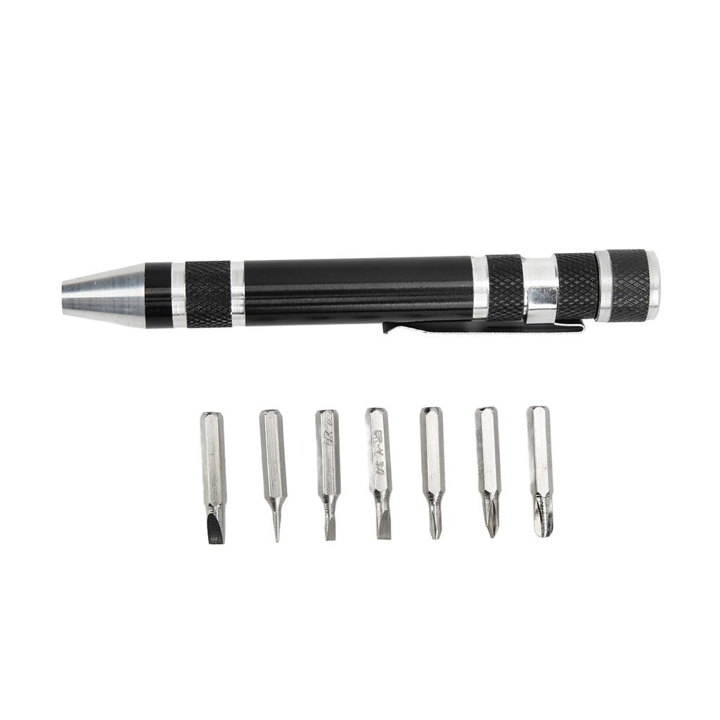 Multipurpose Screwdriver Set 8 in 1 Mini Hand Pen Screwdriver Magnetic Type Multipurpose for Fine Screws