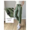 2026 Women's Thin Cotton-Linen Pants, High-Waisted, Loose-Fit, Cuffed, Nine-Quarter Length, Casual Harem Pants
