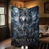 Wolf Plush Blanket Soft Comfortable All Seasons Perfect Sofa Office Naps Outdoor Travel Makes Great Gift