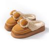 Thickened bottom cotton slippers autumn and winter velvet warm comfortable indoor home bedroom can wear shoes outside
