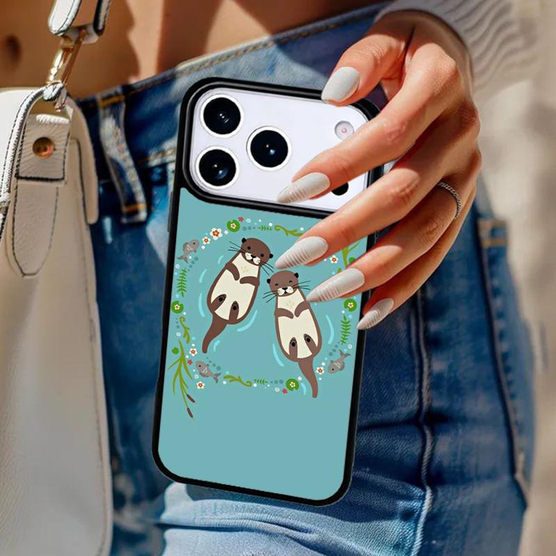 Sea Otter Animal Phone Case For iPhone 17 Air 14 15 13 12 Max Cover For Apple 16e 11 Pro Max Plus Coque