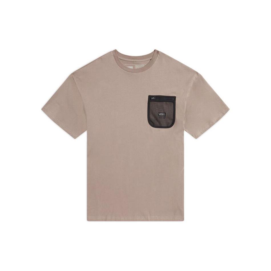 Vans T Shirts Men's Taupe Crew Neck Moderate Straight Fit VN0A5HALYEH