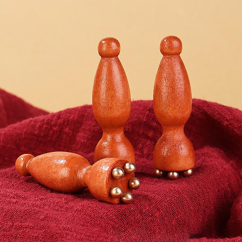 Lotus Seedpod Shape Massager Facial Physiotherapy Tool Sandalwood Face Eye Massage Tools Gua Sha Face Skin Care Massage Sticks