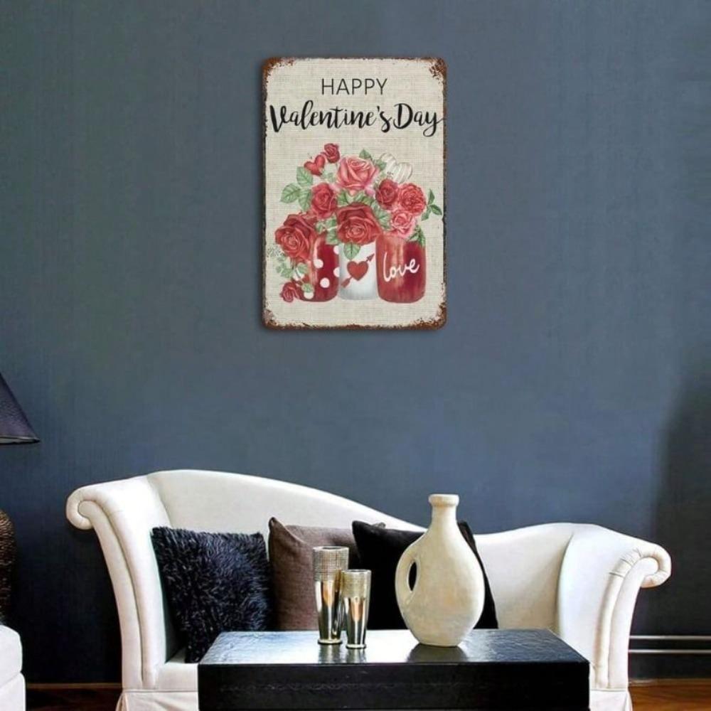 Vintage Valentine Tin Sign Metal Poster Wall Art Retro Bar Decor
