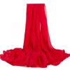 Extra Large Chiffon Printed Scarf White Shawl Dual-purpose Women's Korean Version Autumn and Winter Long Scarf Beach Towel for Women