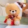 Wear Christmas Hat Christmas Series Plush Toys Bear Plushies Doll  Christmas Party Decor