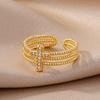 Cross European and American multi-layer niche fashion high-end adjustable ring for women